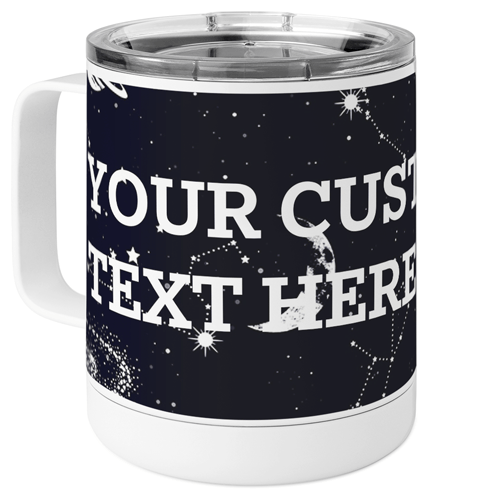 Space Custom Text Stainless Steel Mug, 10oz, Multicolor