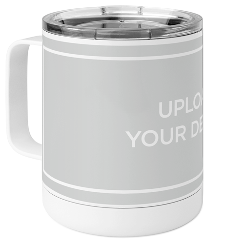 Metal Coffee Mug with Lid - 10 oz.