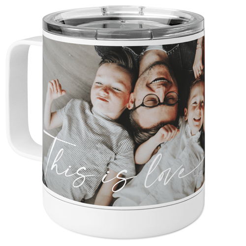 This is Love Stainless Steel Mug, 10oz, White