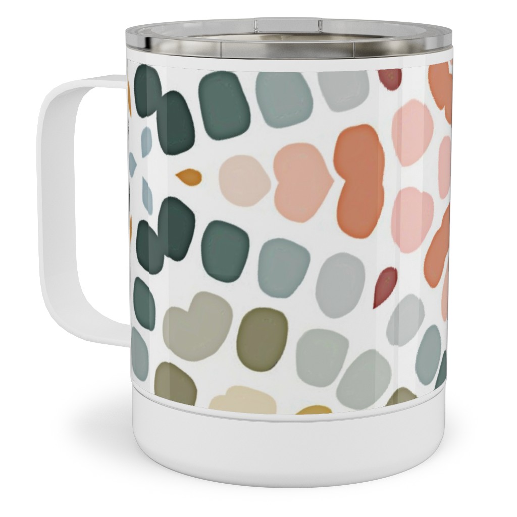 Abstract Mosaic - Multi Stainless Steel Mug, 10oz, Multicolor