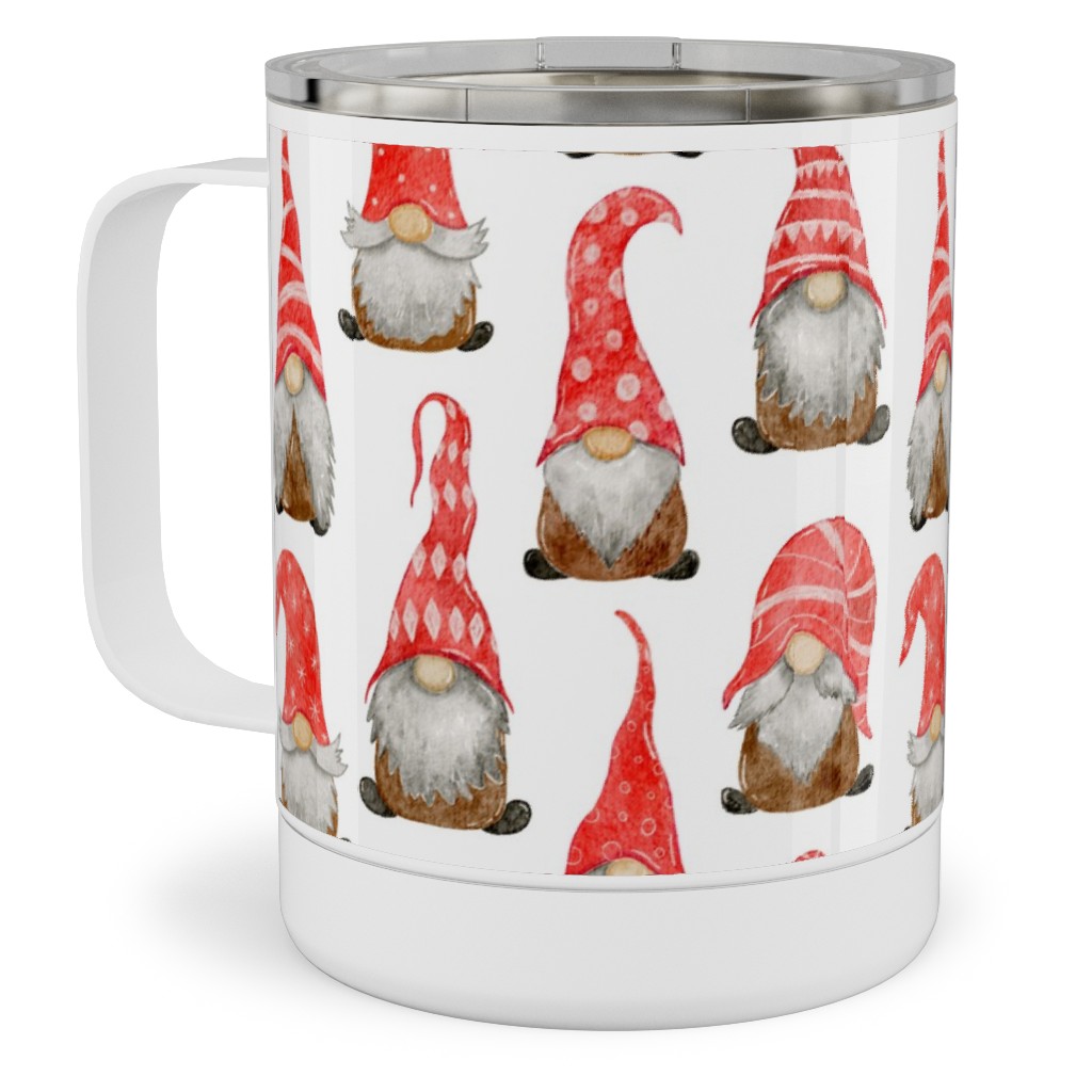 My Gnomes Stainless Steel Mug, 10oz, Red