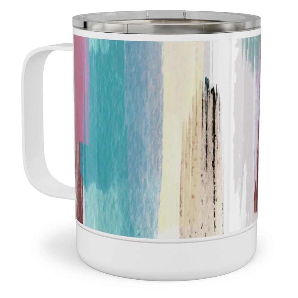 Color Memories - Multi Pastel Stainless Steel Mug, 10oz, Multicolor