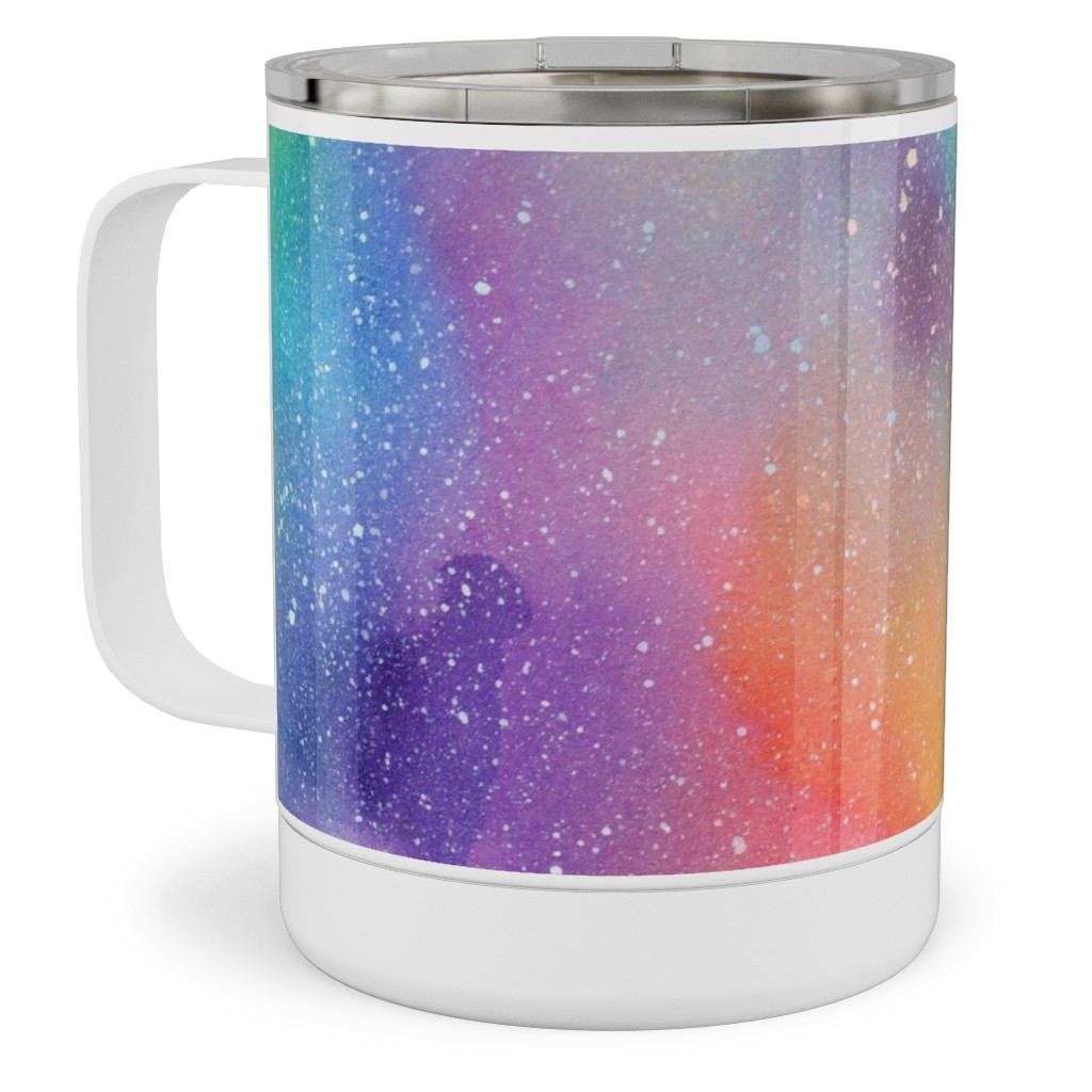 Watercolor Rainbow - Multi Stainless Steel Mug, 10oz, Multicolor