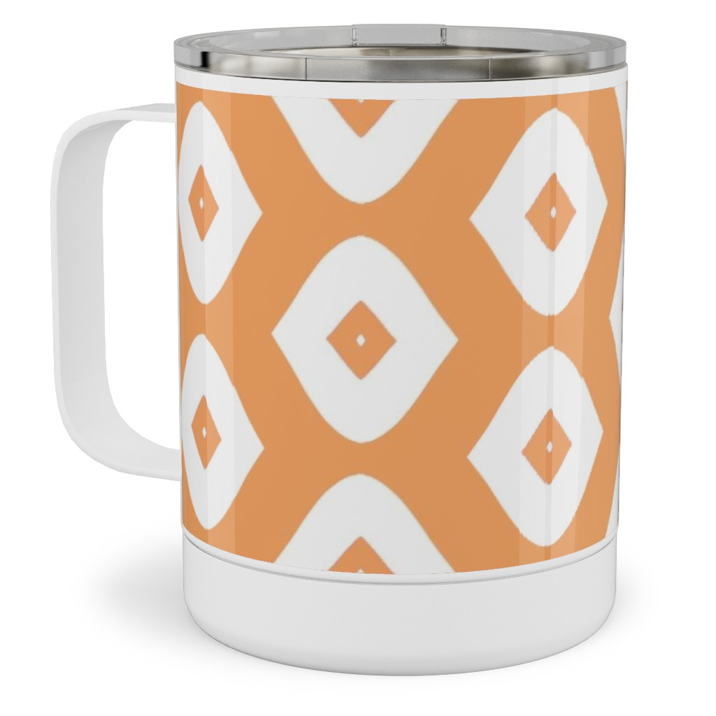 Diamond Girl - Orange Stainless Steel Mug, 10oz, Orange
