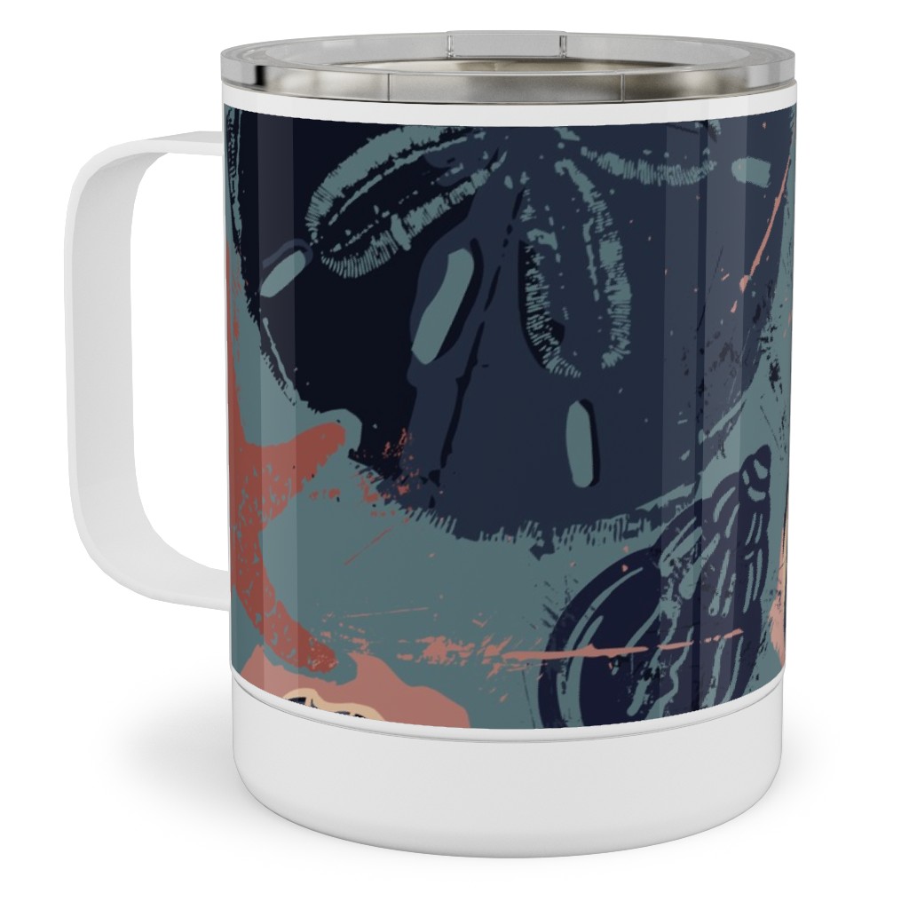 Seashells Stainless Steel Mug, 10oz, Multicolor, Metal