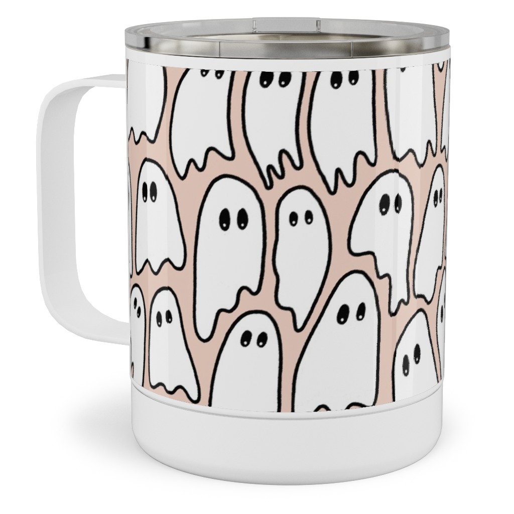 Ghosted Stainless Steel Mug, 10oz, Pink, Ballet Slipper