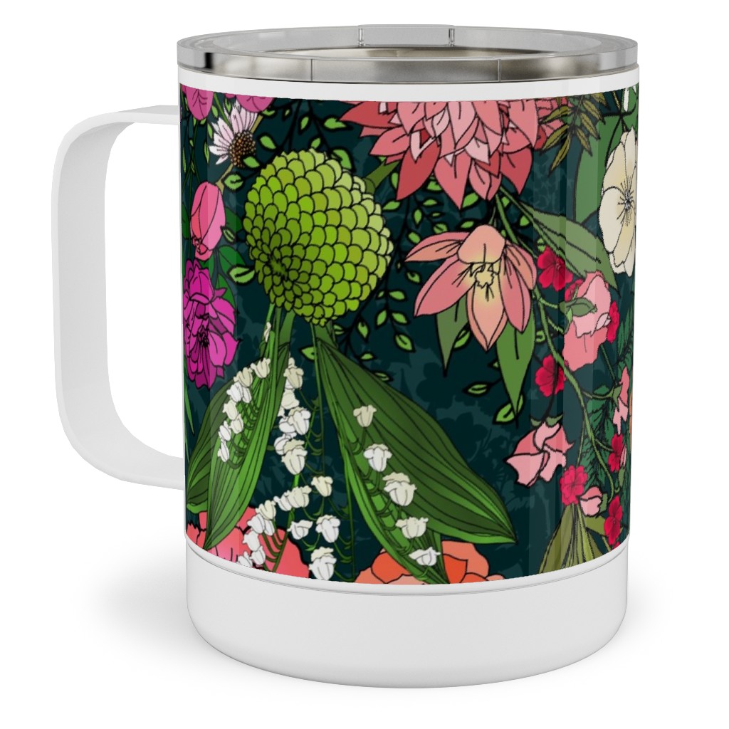 Secret Garden - Multi Stainless Steel Mug, 10oz, Multicolor