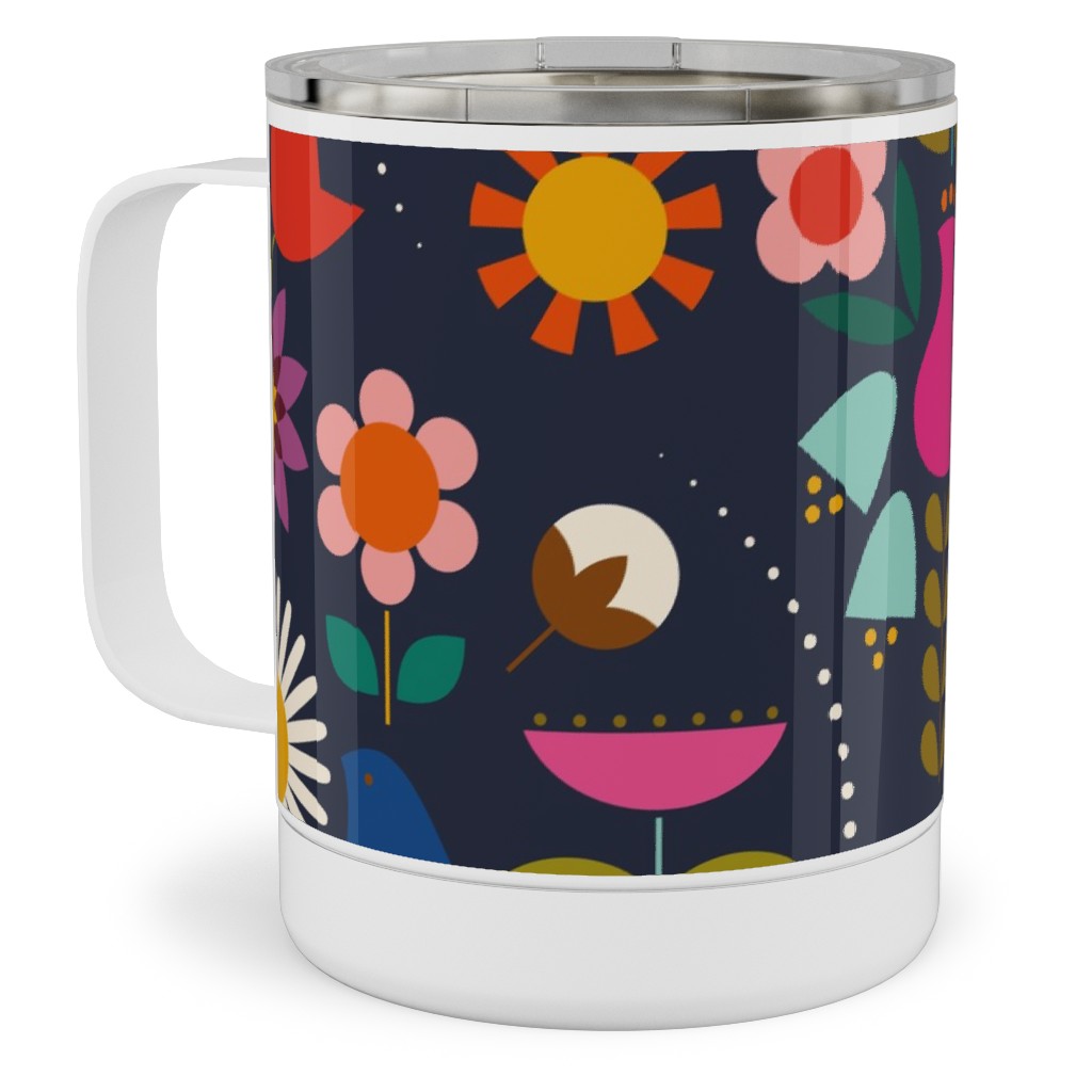 Scandinavian Primavera - Multi Stainless Steel Mug, 10oz, Multicolor