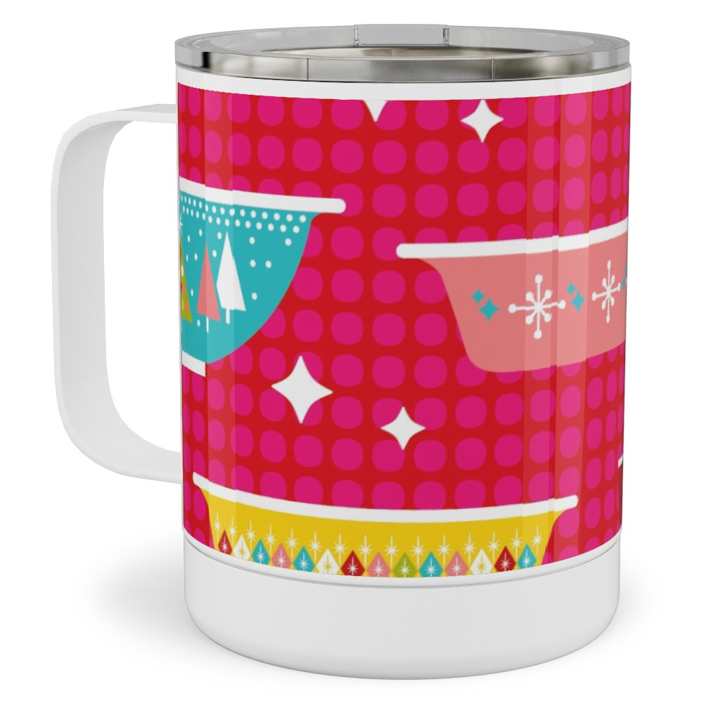 Christmas Dishes Stainless Steel Mug, 10oz, Multicolor