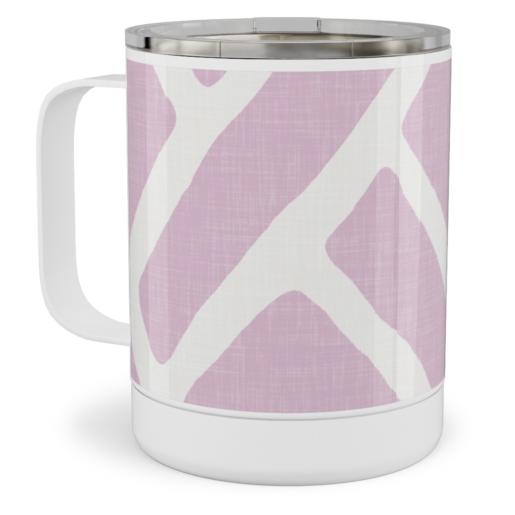 Savannah Trellis Stainless Steel Mug, 10oz, Purple, Pansy