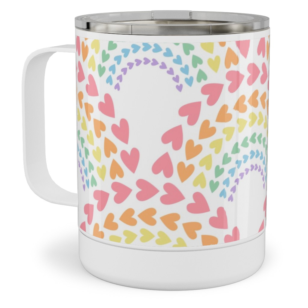 Rainbow Love Stainless Steel Mug, 10oz, Multicolor, Penelope
