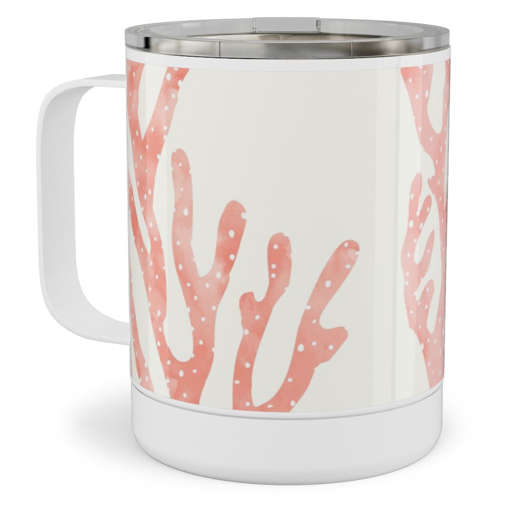 Coral Mermaid Stainless Steel Mug, 10oz, Pink, Pearl