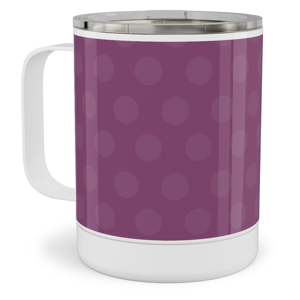 Bubbles - Purple Stainless Steel Mug, 10oz, Purple
