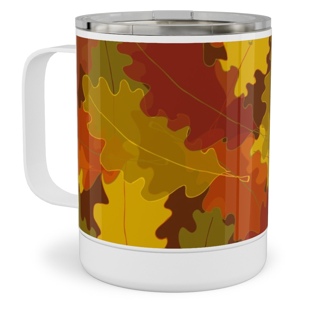 Oak Pile Stainless Steel Mug, 10oz, Orange
