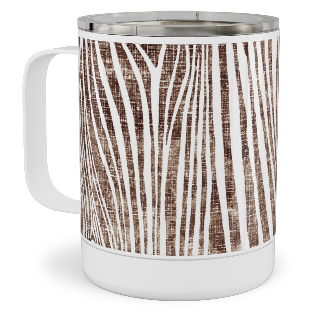Woodgrain Driftwood Stainless Steel Mug, 10oz, Brown, Cafe