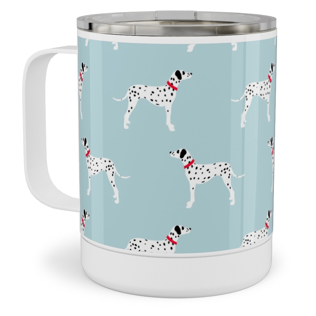 Dalmatians - Dogs - Blue Stainless Steel Mug, 10oz, Blue