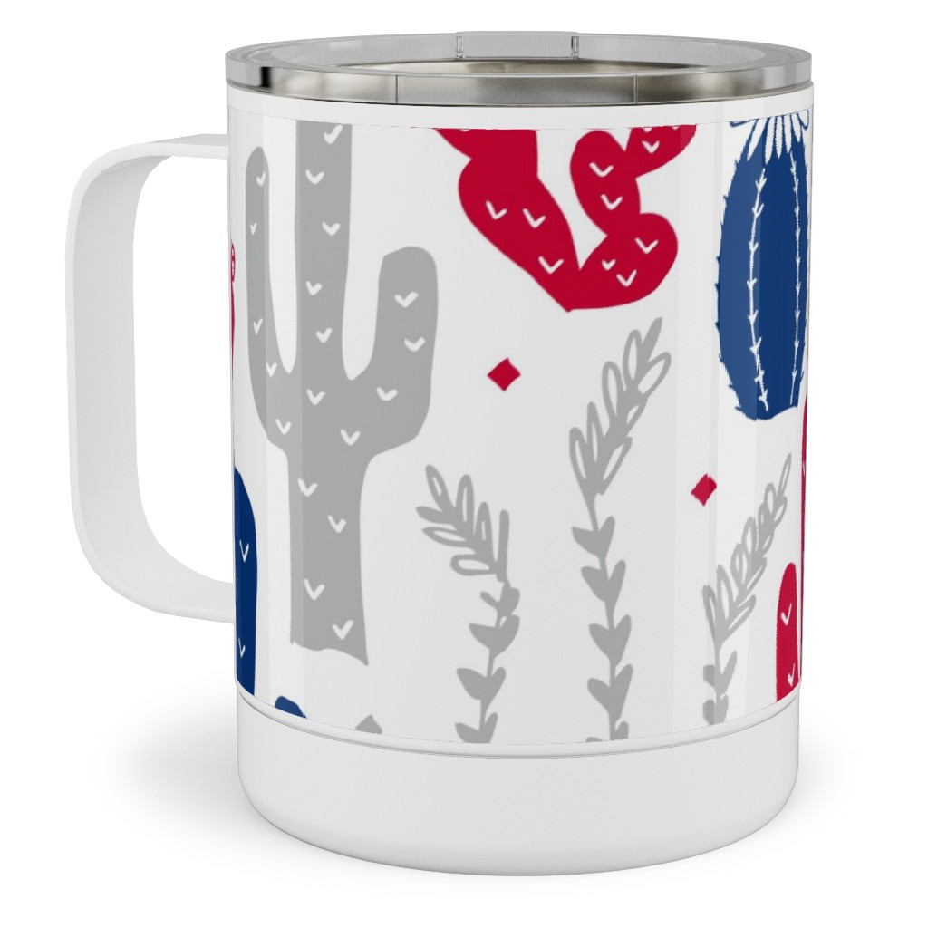 Arizona Backyard Red, White and Blue Stainless Steel Mug, 10oz, Multicolor