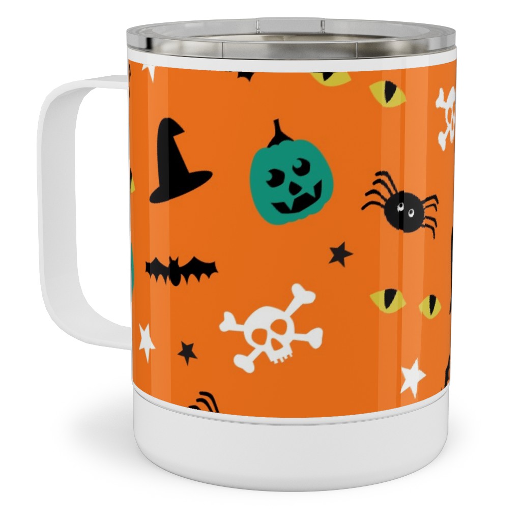 Halloween 2 - Orange Stainless Steel Mug, 10oz, Orange, Orange