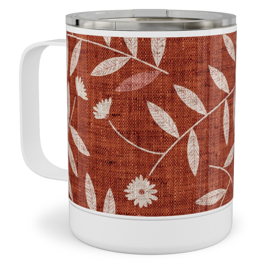 Darcy Stainless Steel Mug, 10oz, Red, Maple