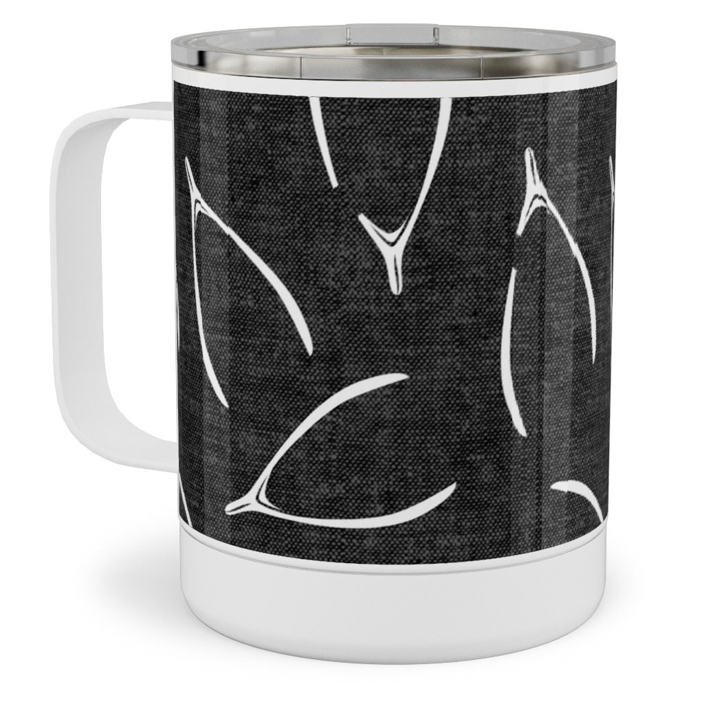 Wishbones - Gray Stainless Steel Mug, 10oz, Gray, Gray