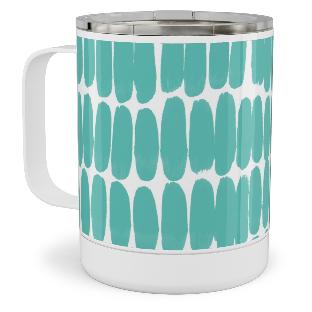 Hatches Stainless Steel Mug, 10oz, Green, Sea