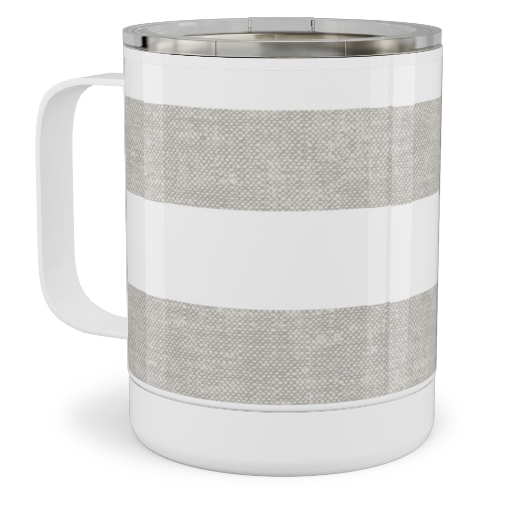 Tiles - Rectangles - Stone Stainless Steel Mug, 10oz, Gray