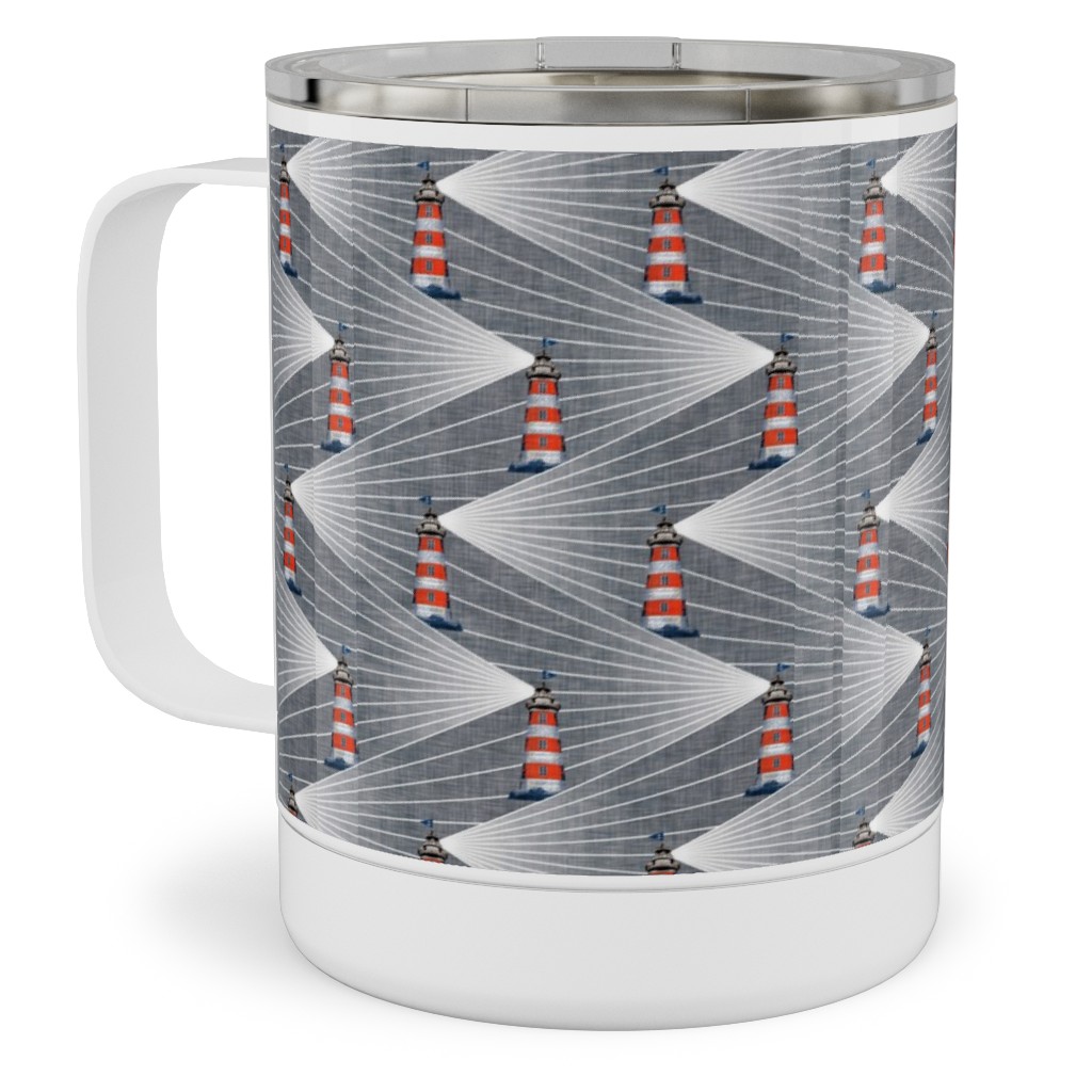 Land Ahoy Stainless Steel Mug, 10oz, Gray, Gray