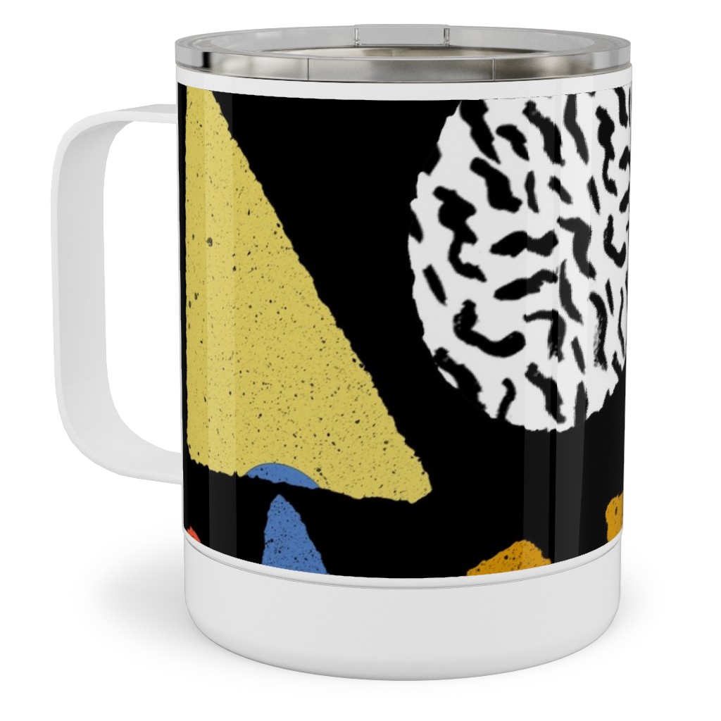 Happy Blocks Stainless Steel Mug, 10oz, Multicolor