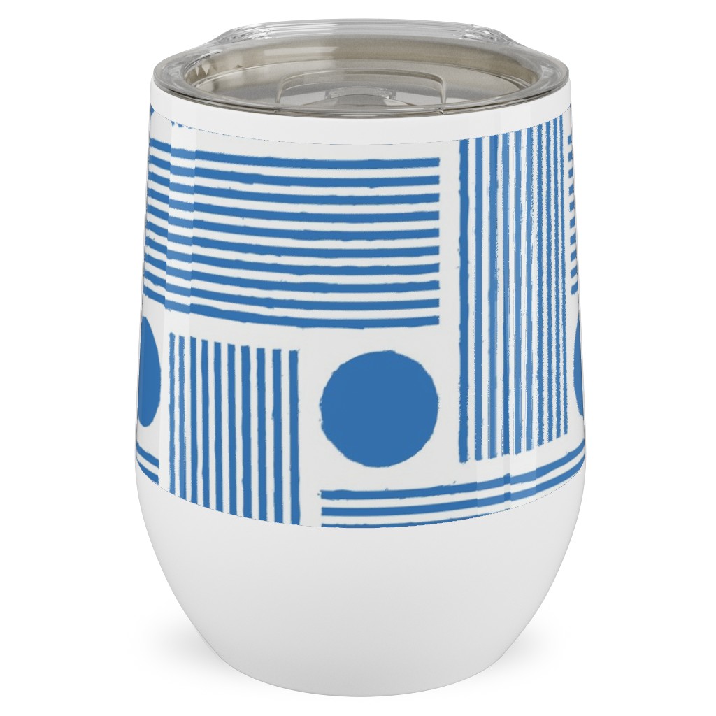 Beams - Blue Stainless Steel Travel Tumbler, 12oz, Blue