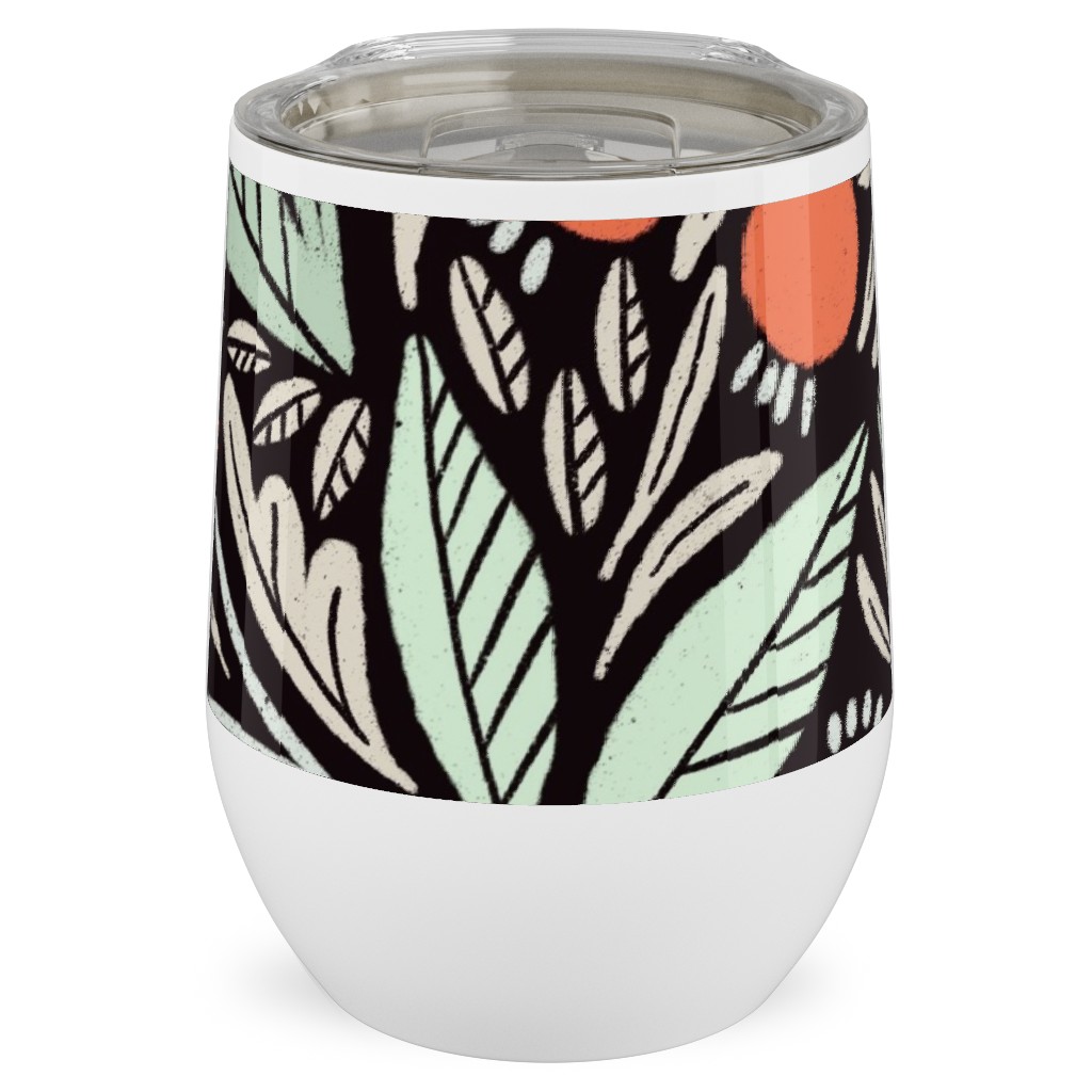 Astrid - Dark Stainless Steel Travel Tumbler, 12oz, Multicolor