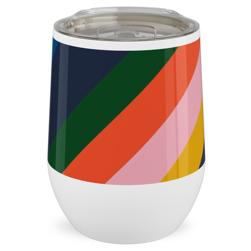 Modernist Loop - Multi Stainless Steel Travel Tumbler, 12oz, Multicolor
