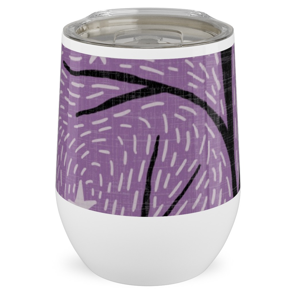 Spooky Night - Purple Stainless Steel Travel Tumbler, 12oz, Purple, Purple
