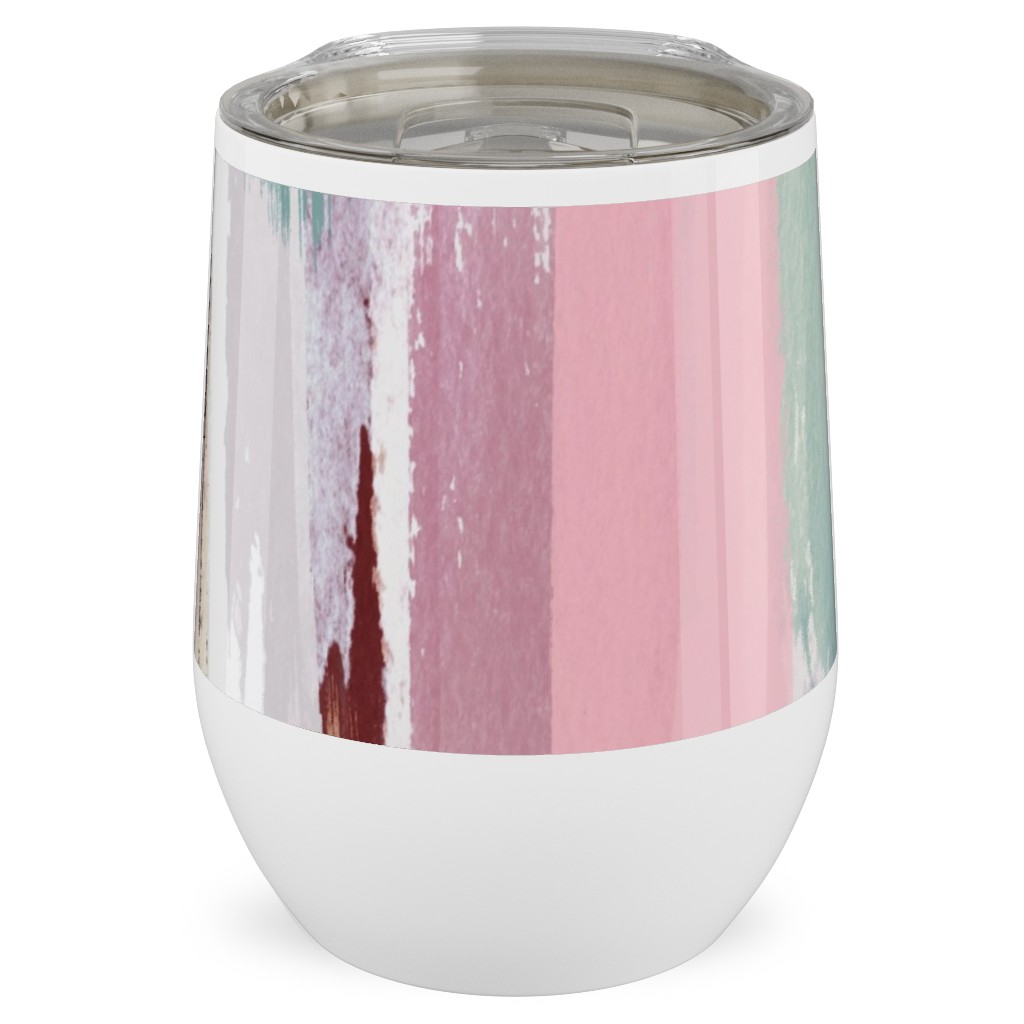 Color Memories - Multi Pastel Stainless Steel Travel Tumbler, 12oz, Multicolor