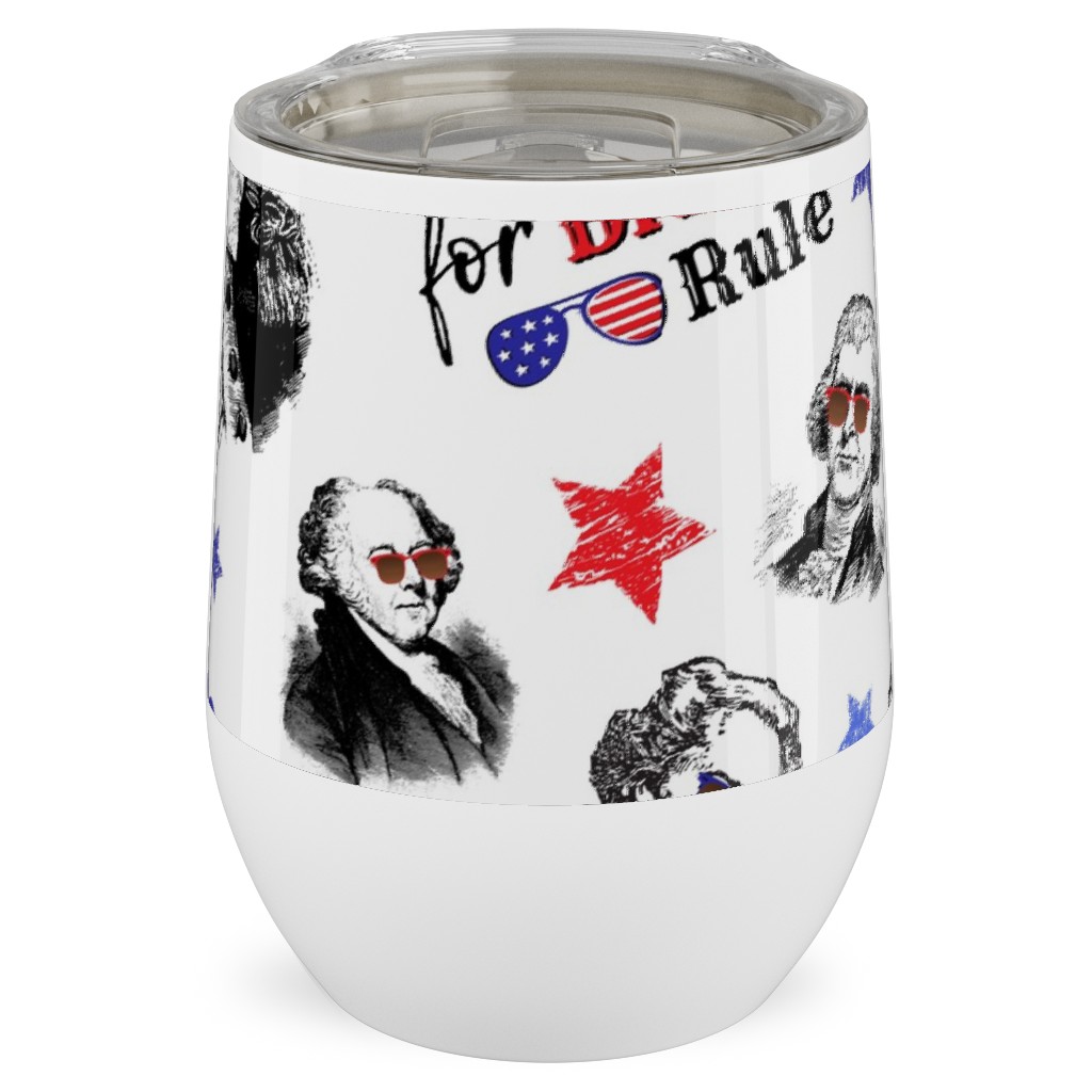 Too Cool for British Rule Stainless Steel Travel Tumbler, 12oz, Multicolor