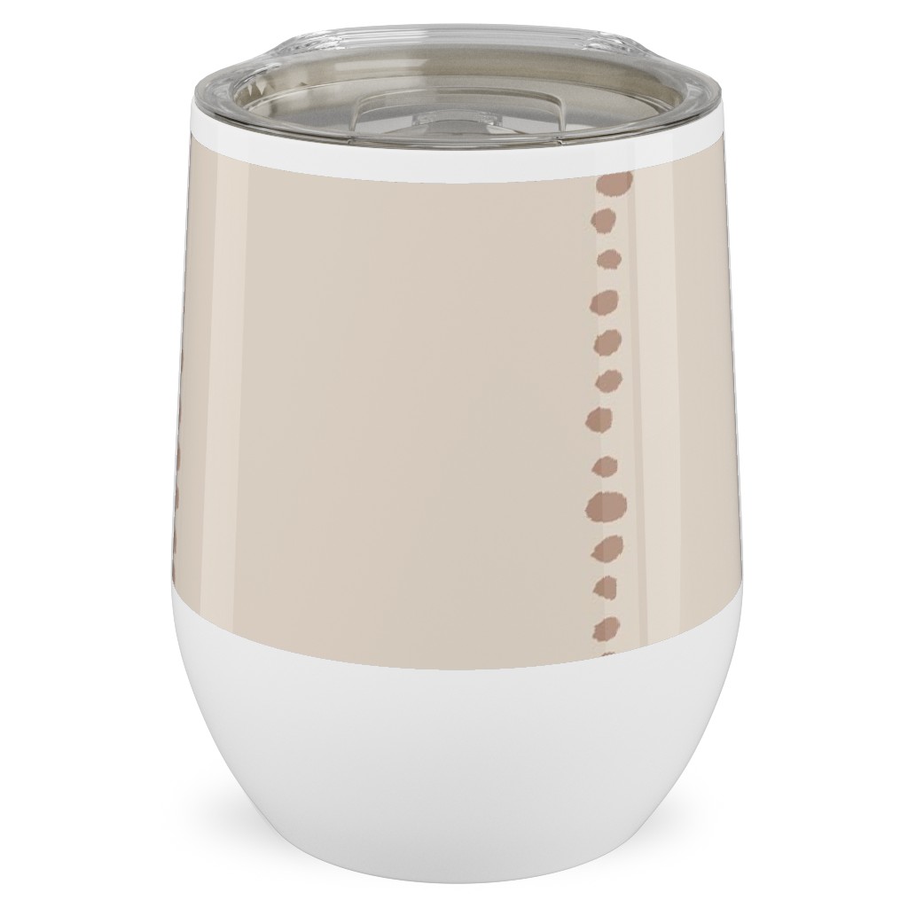 Soul Garden Stainless Steel Travel Tumbler, 12oz, Beige