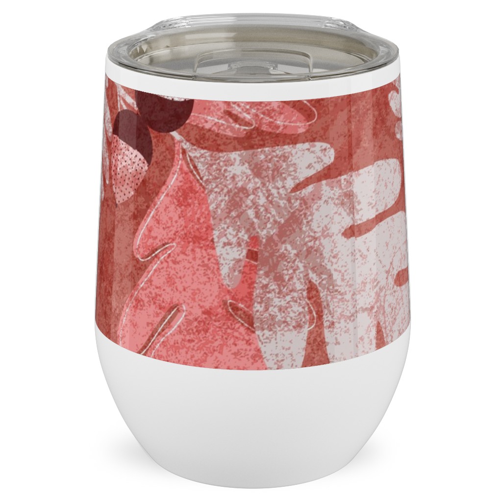 Oak Forest - Red Stainless Steel Travel Tumbler, 12oz, Red