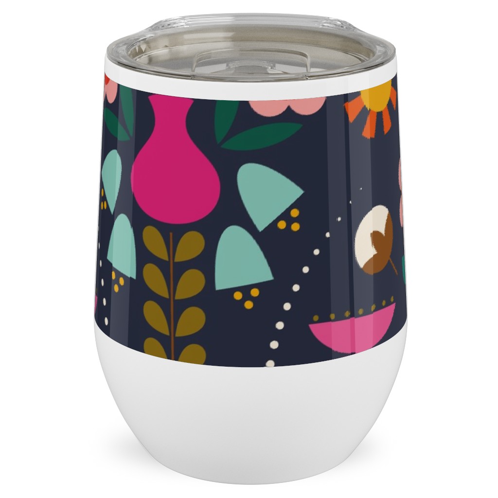 Scandinavian Primavera - Multi Stainless Steel Travel Tumbler, 12oz, Multicolor