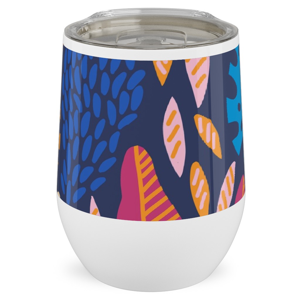 Jungle Pattern - Multi Stainless Steel Travel Tumbler, 12oz, Multicolor