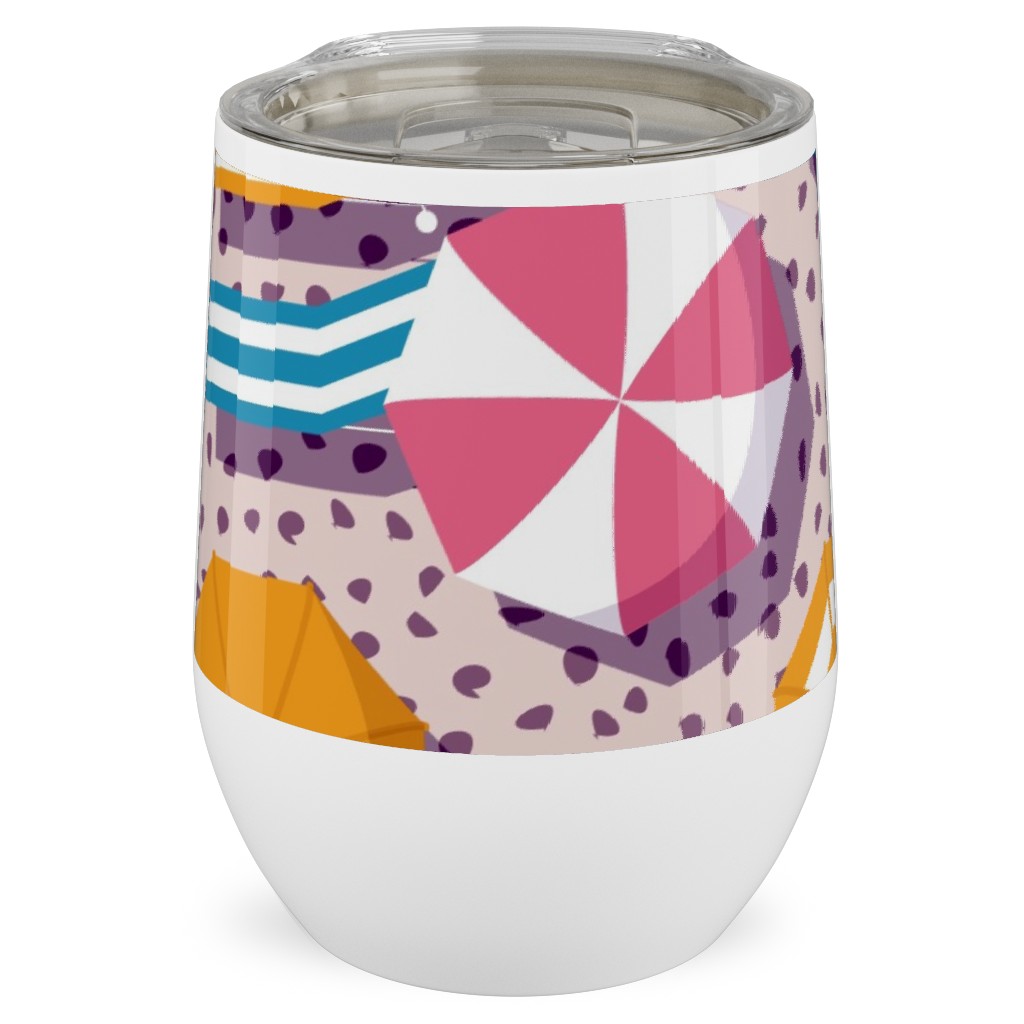 My Summer Vacay - Pink Stainless Steel Travel Tumbler, 12oz, Pink, Bright Pink