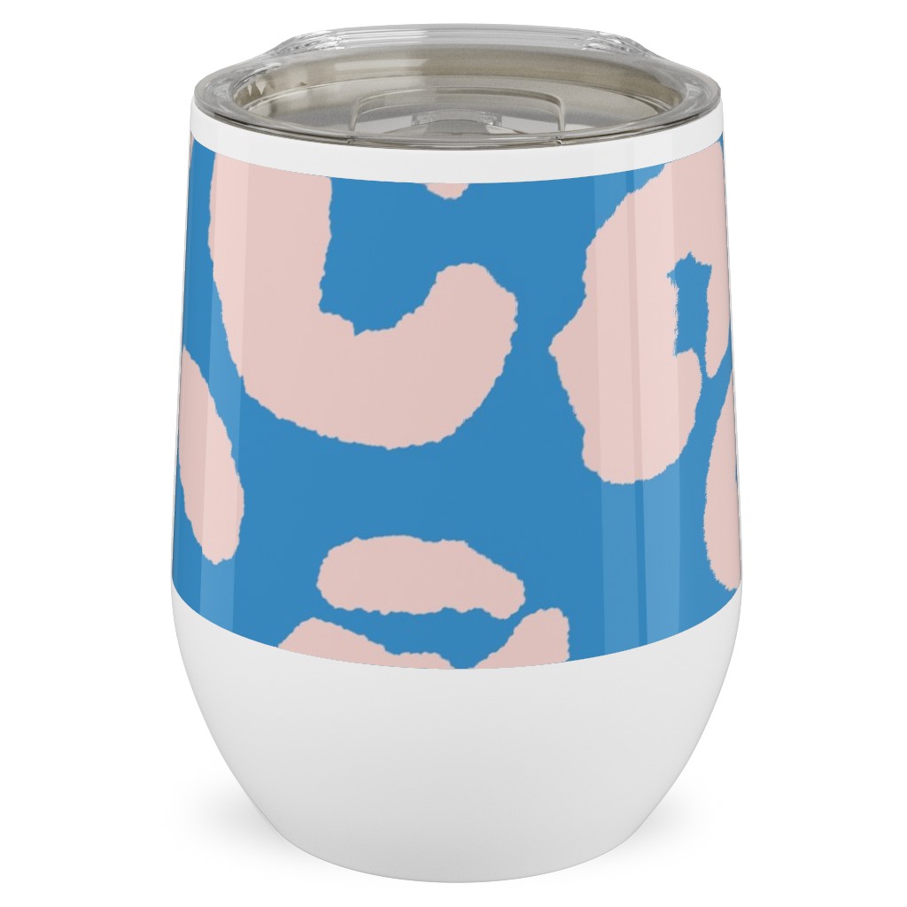 Jaguar Spots - Blue Stainless Steel Travel Tumbler, 12oz, Blue