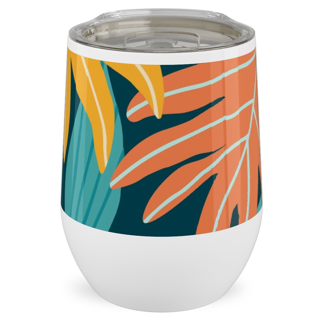 Colors of the Jungle - Multi Stainless Steel Travel Tumbler, 12oz, Multicolor