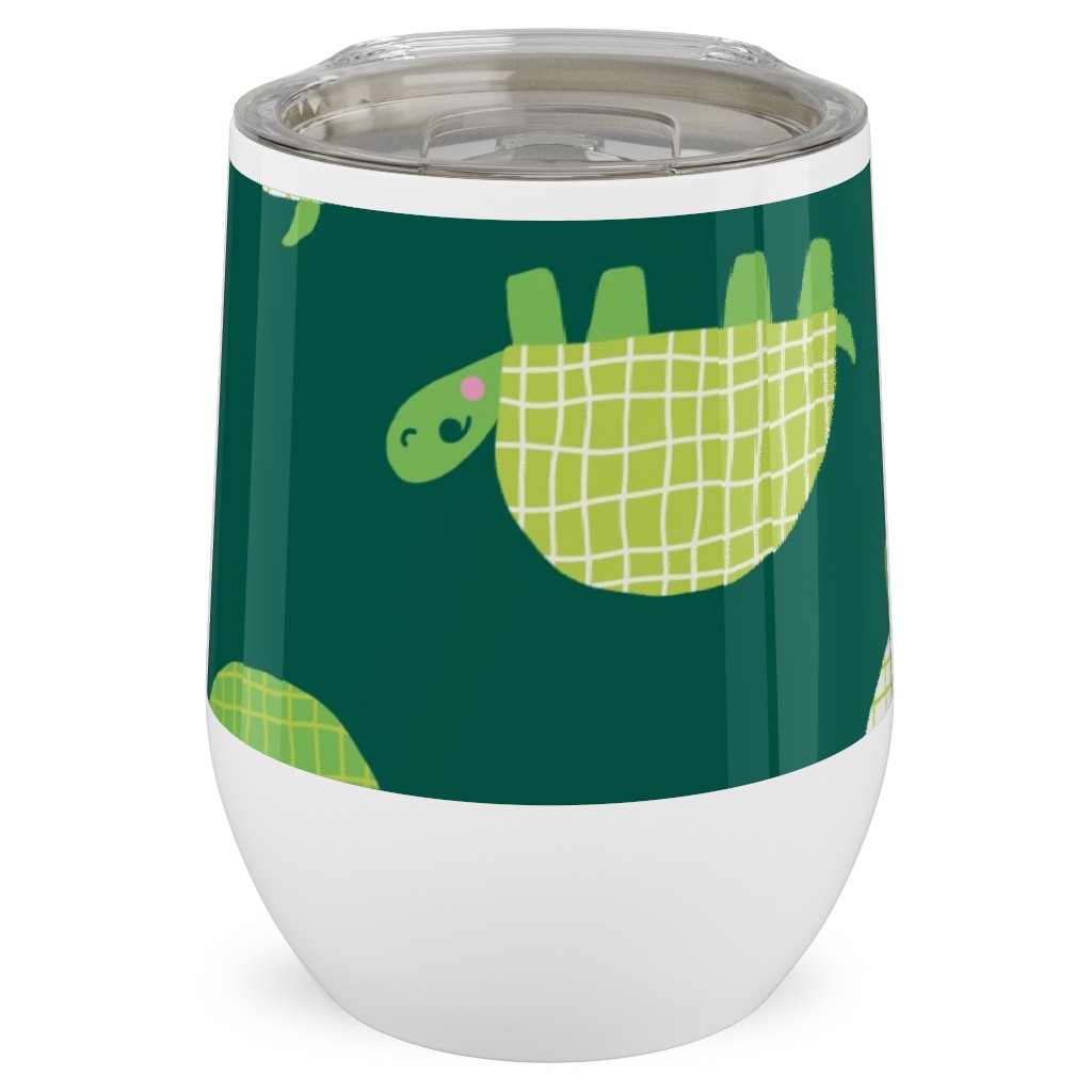 Turtles - Green Stainless Steel Travel Tumbler, 12oz, Green