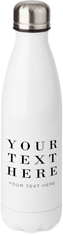 your text here photo stainless steel water bottle