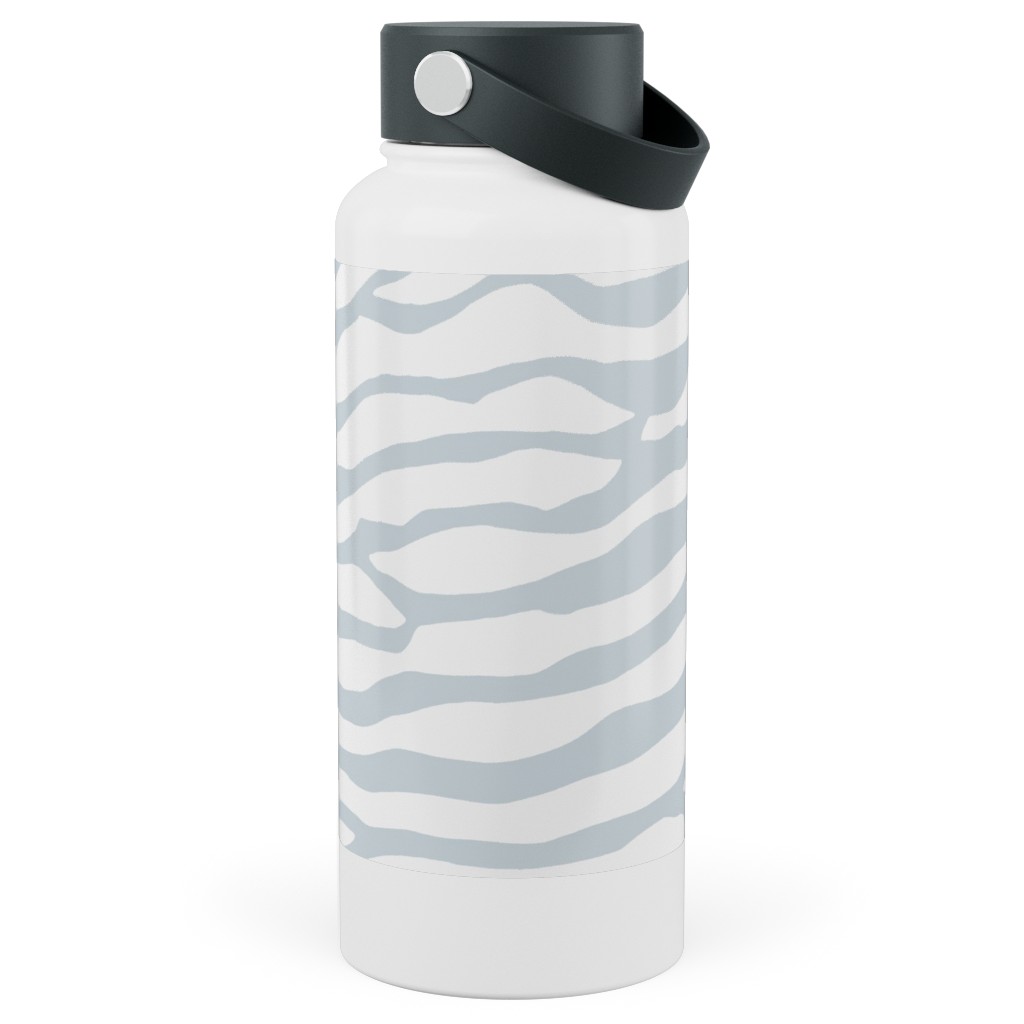 Brackenbury Beach Custom - Blue Stainless Steel Wide Mouth Water Bottle, 30oz, Wide Mouth, Gray