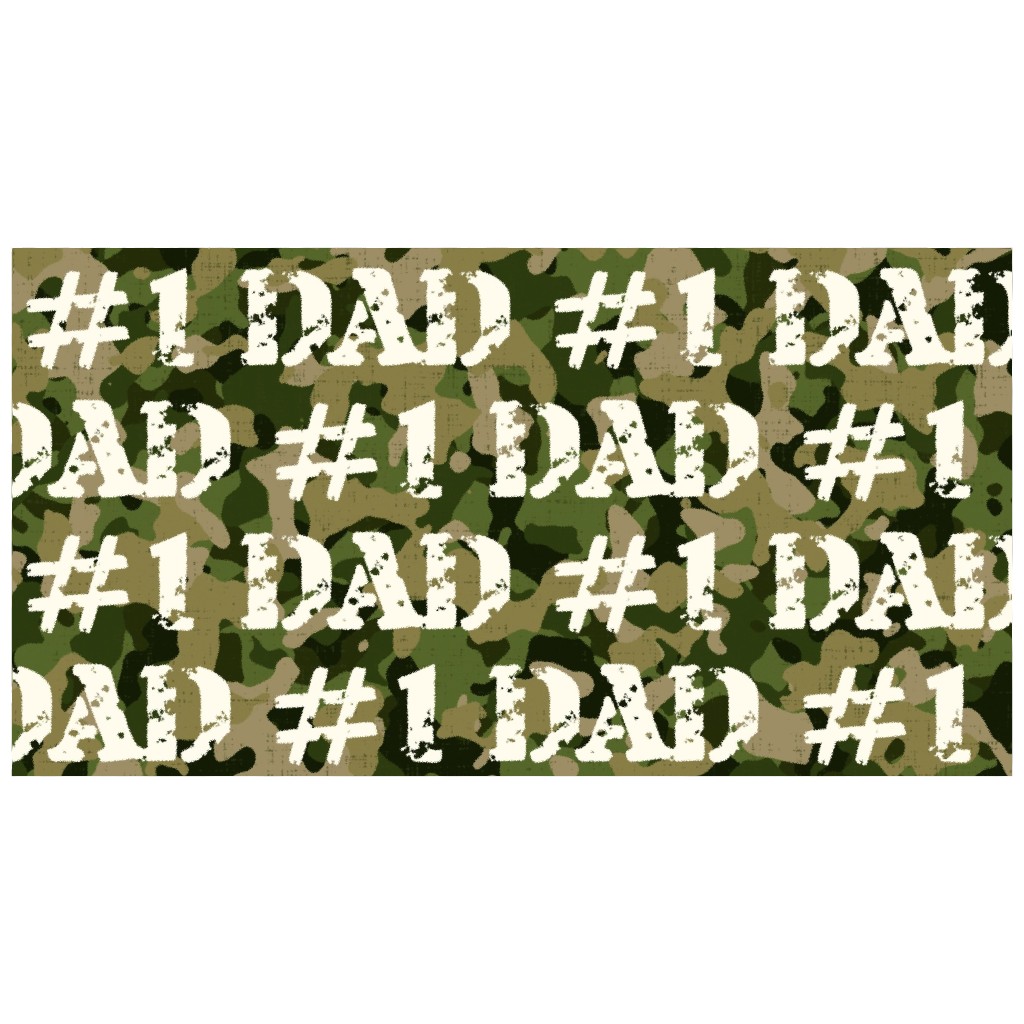 Number One Dad - Green Camo Stainless Steel Wide Mouth Water Bottle