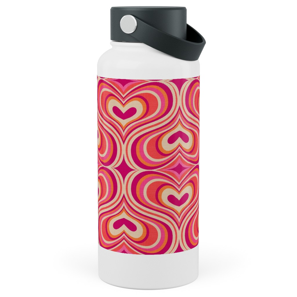 I Think I Love You - Red Stainless Steel Wide Mouth Water Bottle, 30oz, Wide Mouth, Red