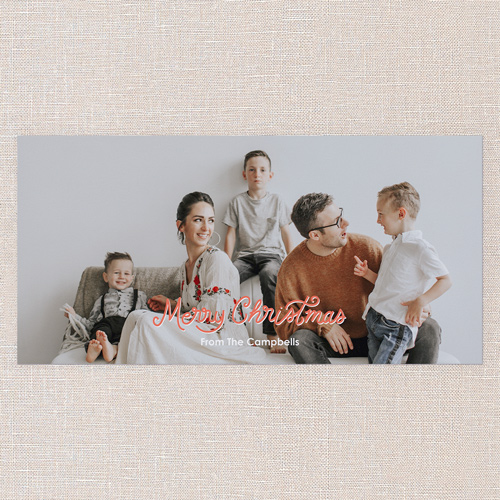 Playful Pizazz Holiday Card, White, 4x8 Flat, Christmas, Standard Smooth Cardstock, Square, White