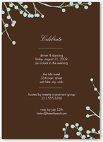 mint blossoms party invitation 5x7 flat