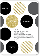 big bold dots party invitation