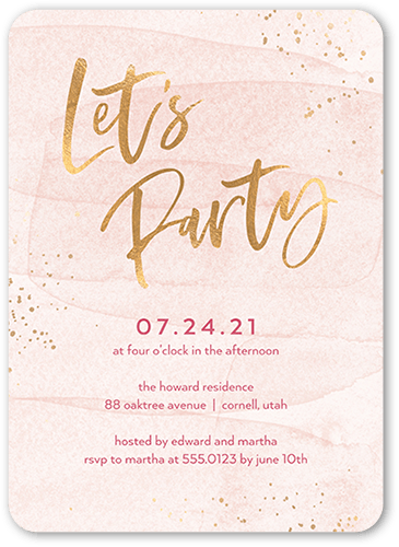 Pink Party Invitations | Shutterfly